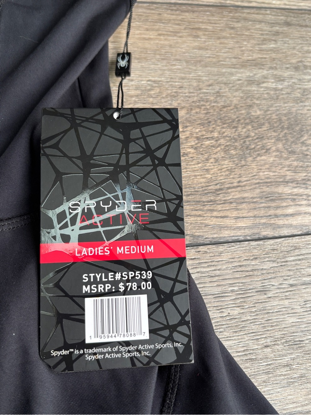 NWT Spyder Activewear Workout Athletic Dress With Shorts Black Sz Medium - Picture 8 of 11